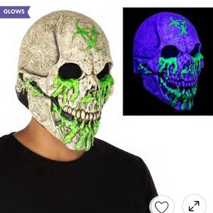 Reactive Radioactive Skull Latex Mask